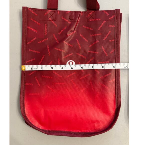 Lululemon Reusable Shopping Gift Bags Mini Tote Lot of 2 With Logo 2024 Holiday - Picture 8 of 9